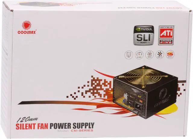 Alt view image 10 of 10 - COOLMAX CXI-500B 500W ATX12V SLI Certified CrossFire Ready   "SLI" Power Supply