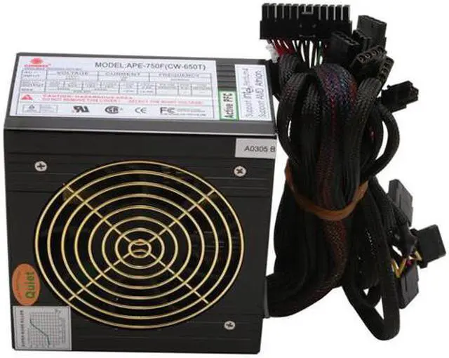 Alt view image 2 of 7 - COOLMAX CW-650T 650 W ATX12V / EPS12V SLI Certified CrossFire Ready Active PFC Aluminum Power Supply