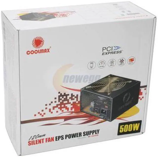 Alt view image 7 of 7 - COOLMAX M-500 500 W ATX12V Power Supply