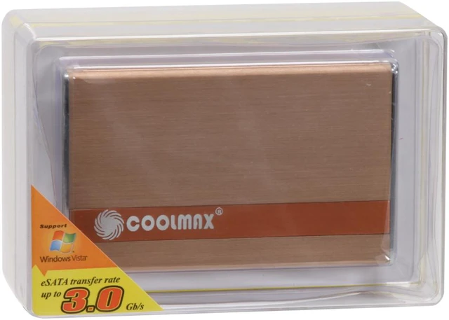 Alt view image 7 of 7 - COOLMAX HD-250C-eSATA Aluminum 2.5" Copper SATA USB & eSATA External Enclosure