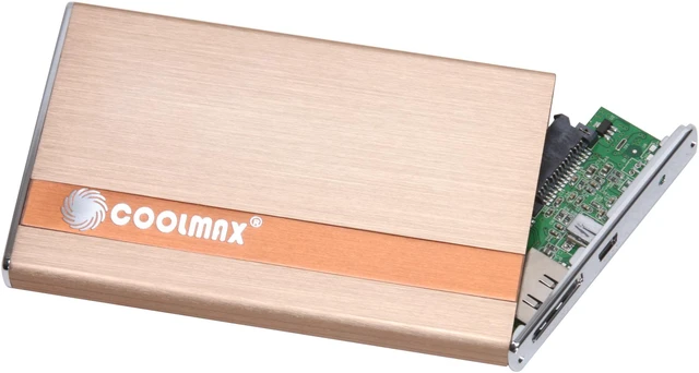 Alt view image 5 of 7 - COOLMAX HD-250C-eSATA Aluminum 2.5" Copper SATA USB & eSATA External Enclosure