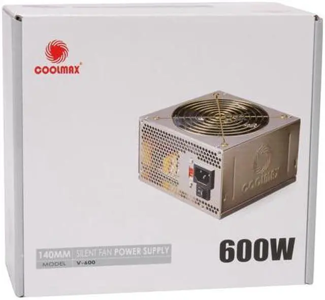 Alt view image 9 of 9 - COOLMAX V-600 600 W ATX12V version 2.2 Power Supply