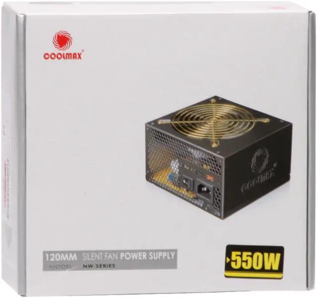 Alt view image 9 of 9 - COOLMAX NW-550B 550 W ATX 12V v2.2 and Compatible with Core i3/i5/i7 Power Supply