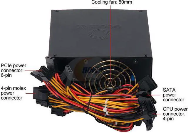 Alt view image 3 of 8 - COOLMAX CTI-500B 500W ATX 12V v2.2 and Compatible with Core i3/i5/i7 Power Supply
