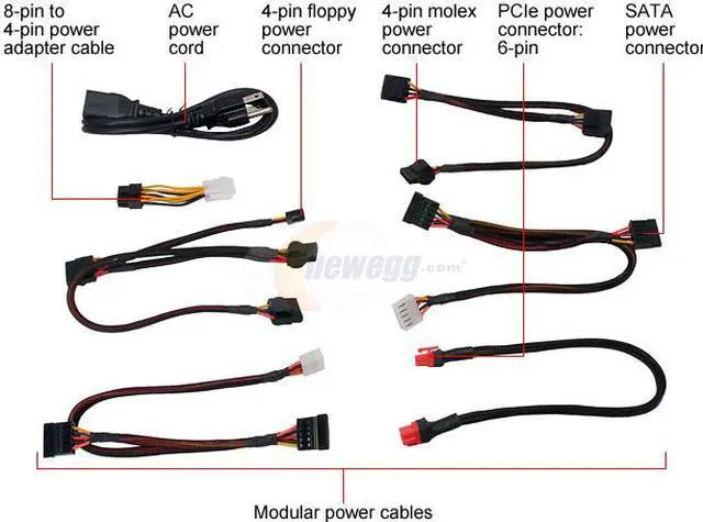 Alt view image 8 of 9 - COOLMAX CU-500B 500 W ATX 12V V2.2/EPS 12V V2.91 Modular Power Supply