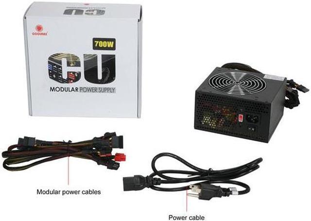 Alt view image 7 of 7 - COOLMAX CU series CU-700B 700W ATX12V SLI Ready Modular and Compatible with Core i3/i5/i7 Power Supply