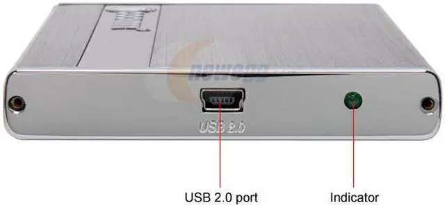 Alt view image 2 of 6 - COOLMAX HD-250TN-U2 Aluminum Alloy 2.5" Gray SATA I/II USB 2.0 External Enclosure