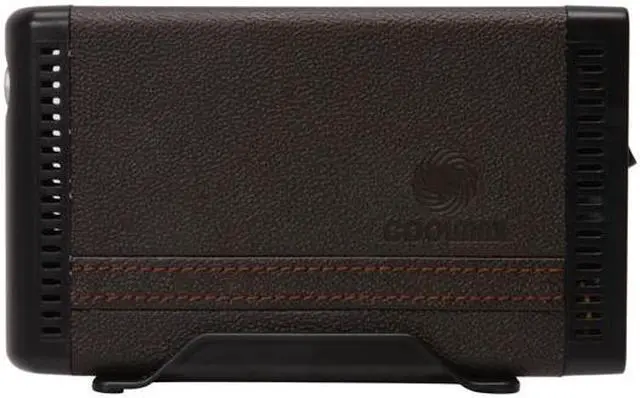 Alt view image 3 of 6 - COOLMAX HD-380BR-eSATA Leather & Aluminum 3.5" Brown SATA USB 2.0 & eSATA OTB Function External Enclosure