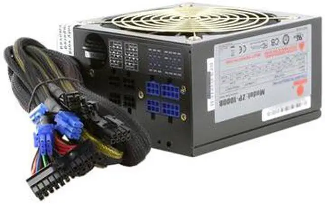 Alt view image 5 of 12 - COOLMAX ZP-1000B 1000W ATX 12V v2.3 / EPS12V V2.91 SLI / Crossfire ready / 3 way 80 PLUS BRONZE Certified Modular Active PFC and Compatible with Core i3/i5/i7 Power Supply