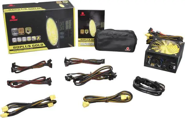 Alt view image 7 of 7 - Coolmax 1200W ATX12V v2.3 /EPS 12V v2.92 SLI Ready CrossFire Ready 80 PLUS GOLD Certified Modular Active PFC Compatible with Core i7 Power Supply