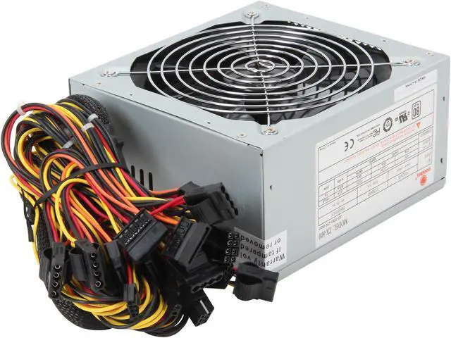 Alt view image 4 of 7 - COOLMAX ZX Series ZX-600 600 W ATX12V v2.2 / EPS12V v2.91 SLI Ready CrossFire Ready 80 PLUS Certified Active PFC Power Supply