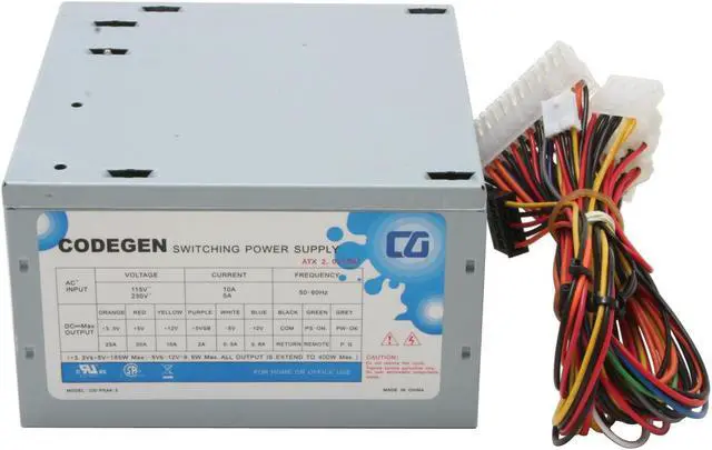 Alt view image 2 of 7 - CODEGEN PS-400W-12 400 W ATX Power Supply