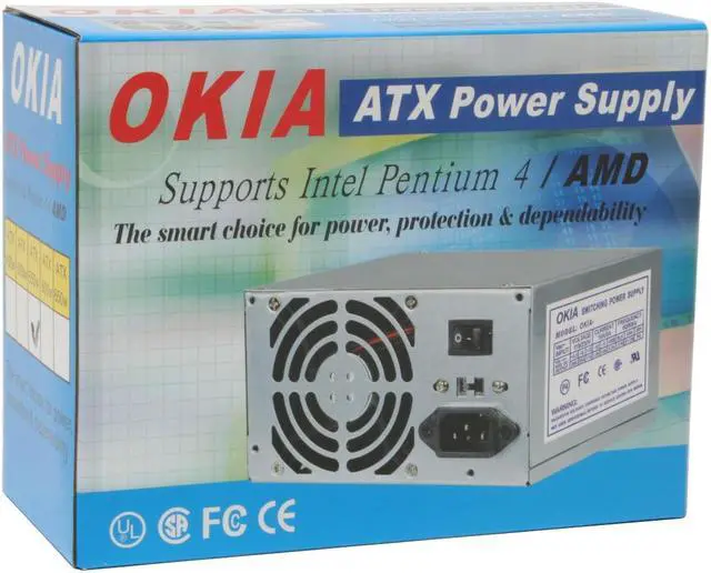 Alt view image 7 of 7 - Broadway Com Corp Okia-550-Blue 550 W ATX Power Supply