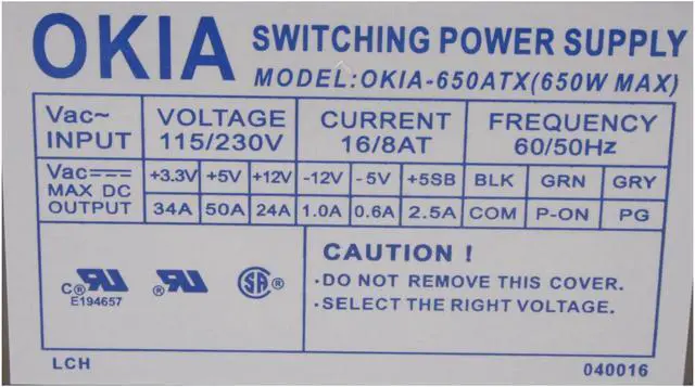 Alt view image 5 of 9 - Broadway Com Corp Okia-black-650 650 W ATX SLI Ready CrossFire Ready Power Supply