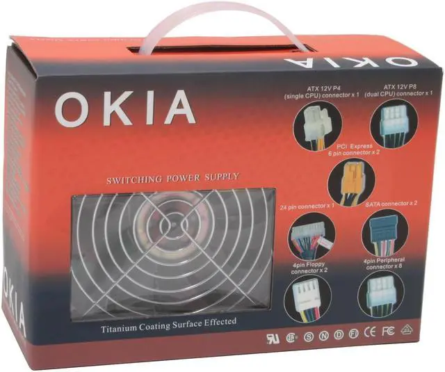 Alt view image 9 of 9 - Broadway Com Corp Okia-black-650 650 W ATX SLI Ready CrossFire Ready Power Supply