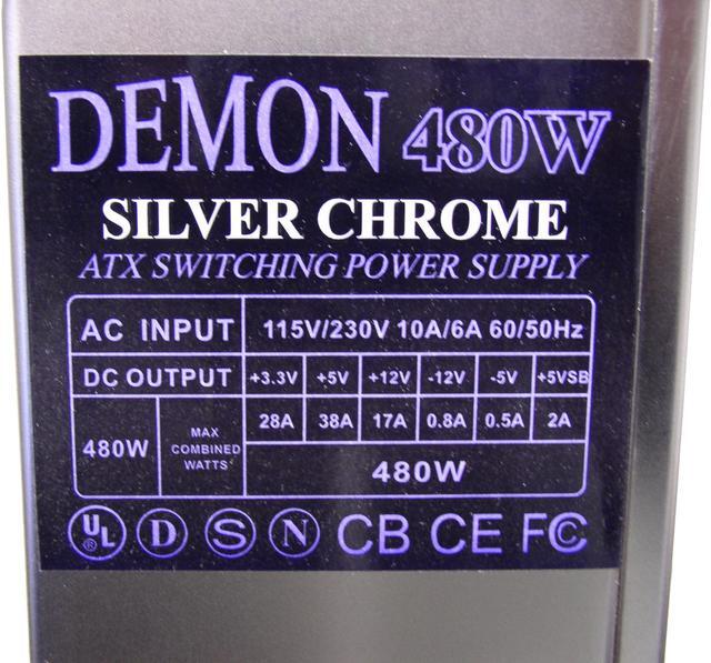 Alt view image 5 of 9 - POWMAX PSDE480 480 W ATX 2.03 Power Supply