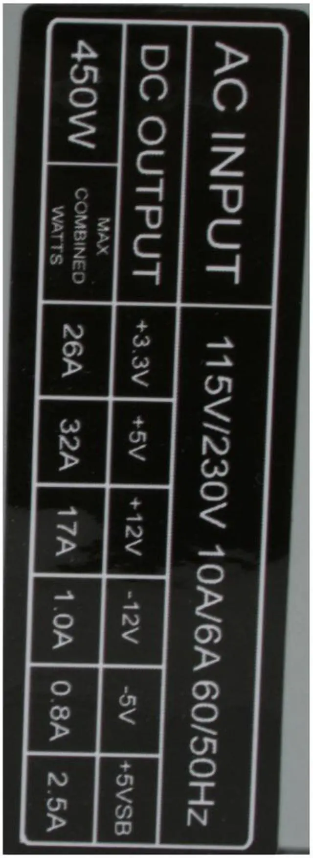Alt view image 4 of 7 - PowerKing Vista PSPKV450 450W ATX12V Power Supply