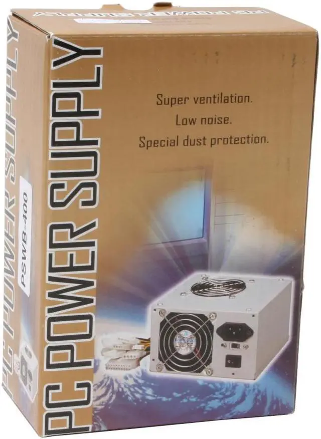 Alt view image 11 of 11 - Linkworld LPJ12-400W (PSWB-400) 400 W ATX Polished Chrome Power Supply