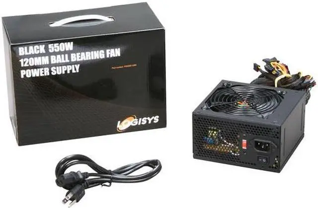 Alt view image 7 of 7 - LOGISYS Computer PS550E12BK 550 W ATX12V Power Supply
