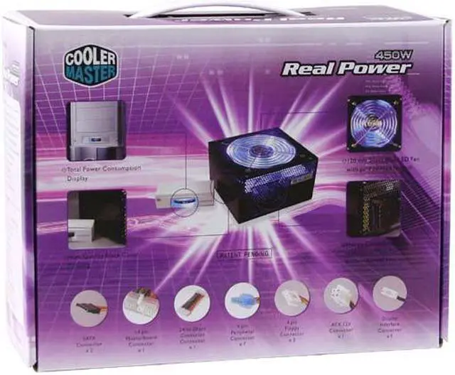 Alt view image 8 of 8 - Cooler Master Real Power RS-450-ACLY 450 W ATX12V Active PFC Power Supply