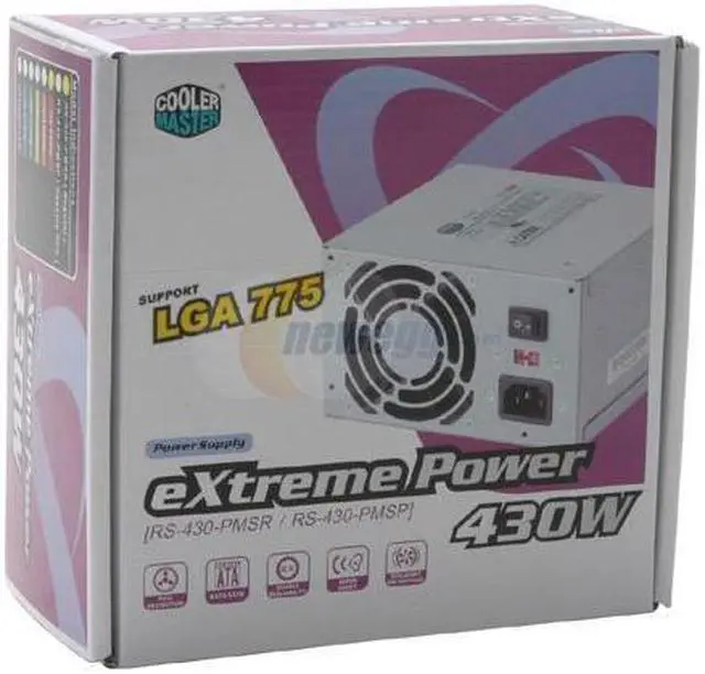 Alt view image 7 of 7 - COOLER MASTER eXtreme Power RS-430-PMSR/P Max: 400W (Continuous), Peak: 430W ATX12V     Power Supply