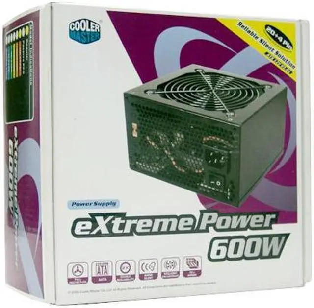 Alt view image 4 of 11 - Cooler Master eXtreme Power 713001180 600 W ATX Form Factor 12V V2.01 Power Supply