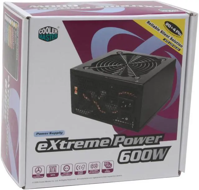 Alt view image 11 of 11 - Cooler Master eXtreme Power 713001180 600 W ATX Form Factor 12V V2.01 Power Supply