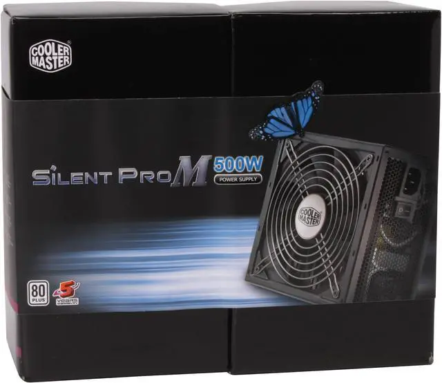 Alt view image 10 of 10 - COOLER MASTER Silent Pro M500 RS-500-AMBA-D3 500W ATX12V V2.3 SLI Certified CrossFire Ready 80 PLUS Certified Modular Active PFC Power Supply