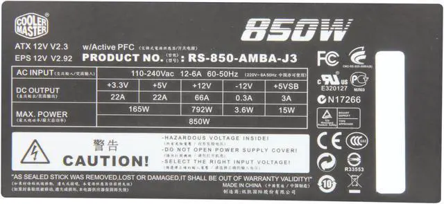 Alt view image 5 of 7 - Cooler Master Silent Pro M - 850W Power Supply with 80 PLUS Bronze Certification and Semi-Modular Cables