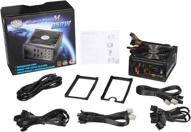 Alt view image 7 of 7 - Cooler Master Silent Pro M - 850W Power Supply with 80 PLUS Bronze Certification and Semi-Modular Cables
