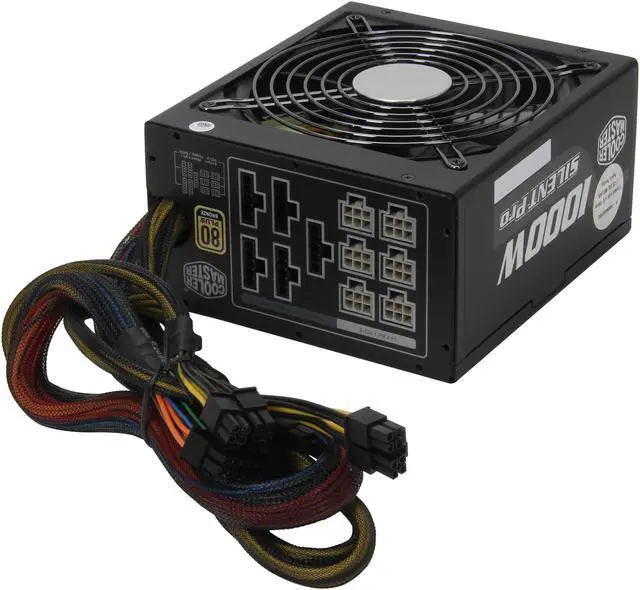 Alt view image 4 of 8 - Cooler Master Silent Pro M - 1000W Power Supply with 80 PLUS Bronze Certification and Semi-Modular Cables