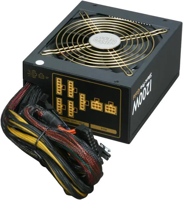 Alt view image 4 of 7 - Cooler Master Silent Pro Gold - 1200W Power Supply with 80 PLUS Gold Certification and Semi-Modular Cables