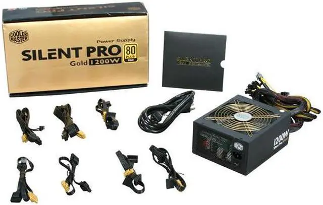 Alt view image 7 of 7 - Cooler Master Silent Pro Gold - 1200W Power Supply with 80 PLUS Gold Certification and Semi-Modular Cables