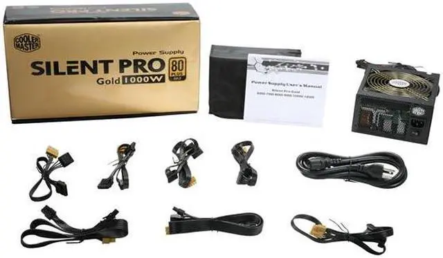 Alt view image 7 of 7 - Cooler Master Silent Pro Gold - 1000W Power Supply with 80 PLUS Gold Certification and Semi-Modular Cables