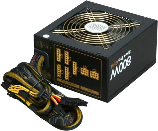 Alt view image 4 of 7 - Cooler Master Silent Pro Gold - 800W Power Supply with 80 PLUS Gold Certification and Semi-Modular Cables