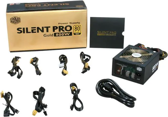 Alt view image 7 of 7 - Cooler Master Silent Pro Gold - 800W Power Supply with 80 PLUS Gold Certification and Semi-Modular Cables