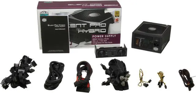 Alt view image 7 of 7 - Cooler Master Silent Pro Hybrid RS-850-SPHA-D3 850 W Intel ATX 12V V2.3 & SSI EPS 12V V2.92 SLI Ready CrossFire Ready 80 PLUS GOLD Certified Modular Active PFC Panel Power Supply with Fan Control