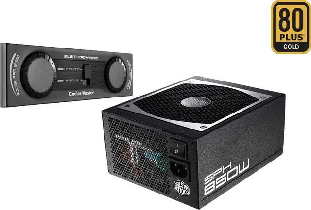 Main image of Cooler Master Silent Pro Hybrid RS-850-SPHA-D3 850 W Intel ATX 12V V2.3 & SSI EPS 12V V2.92 SLI Ready CrossFire Ready 80 PLUS GOLD Certified Modular Active PFC Panel Power Supply with Fan Control