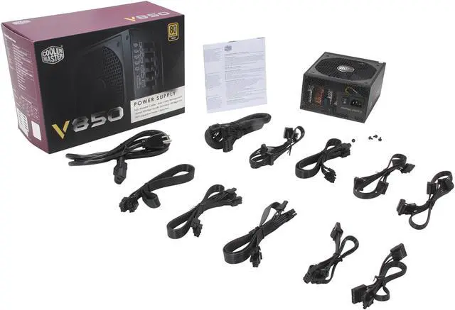Alt view image 8 of 7 - Cooler Master V850 - Fully Modular 850W 80 PLUS Gold PSU with Silencio Silent 135mm fan