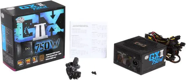 Alt view image 7 of 7 - Cooler Master GXII RS750-ACAAB1-US 750 W ATX 12V V2.31 80 PLUS BRONZE Certified Active PFC Power Supply