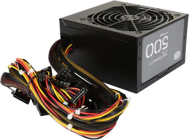 Alt view image 4 of 7 - Masterwatt Lite 500W with 80 Plus Certified Power Supply with Full Protections by Cooler Master