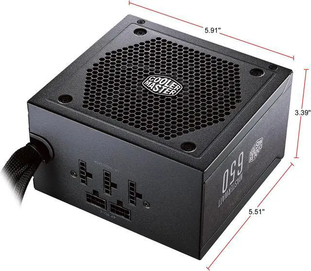 Alt view image 11 of 11 - Cooler Master Master Watt 650W Semi-Fanless Silencio Fan, Semi-Modular 80 PLUS Bronze Power Supply