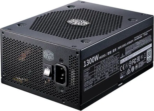 Alt view image 3 of 9 - Cooler Master V1300 Platinum 1300W Full-Modular, 80 PLUS Platinum, Japanese Capacitors, Single/Multi Rail Switch, 10 Year Warranty Power Supply