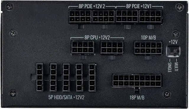 Alt view image 6 of 9 - Cooler Master V1000 Platinum 1000W Full-Modular, 80 PLUS Platinum, Japanese Capacitors, Single/Multi Rail Switch, 10 Year Warranty Power Supply