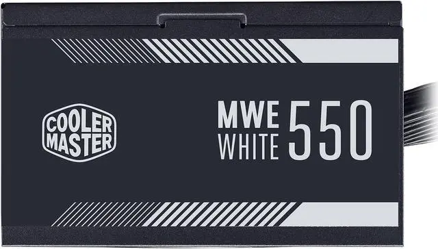 Alt view image 5 of 12 - Cooler Master MWE 550 550W 80+ White PSU w/ Hydro-Dynamic-Bearing Silent 120mm Fan, Single +12V Rail, Flat Black Cables