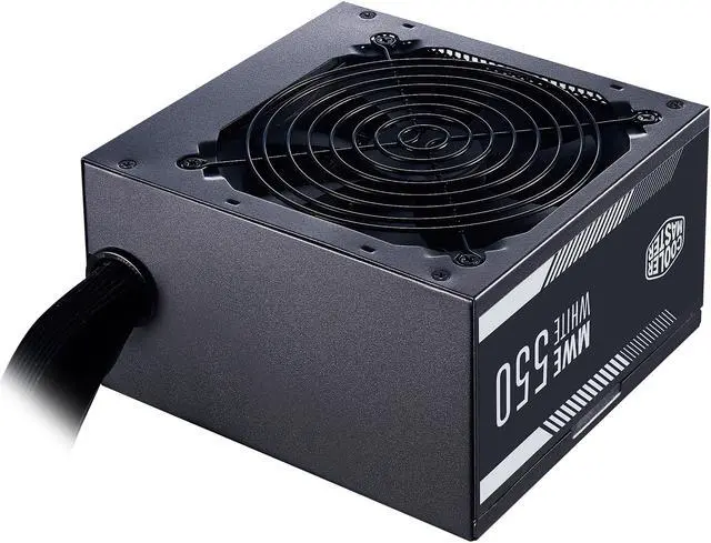 Alt view image 4 of 12 - Cooler Master MWE 550 550W 80+ White PSU w/ Hydro-Dynamic-Bearing Silent 120mm Fan, Single +12V Rail, Flat Black Cables