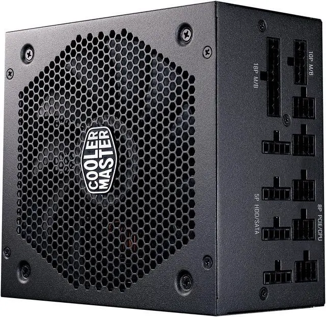 Alt view image 5 of 16 - Cooler Master V850 Gold V2 Full Modular, 850W, 80+ Gold Efficiency, Semi-fanless Operation, 16AWG PCIe high-efficiency cables, 10 Year Warranty