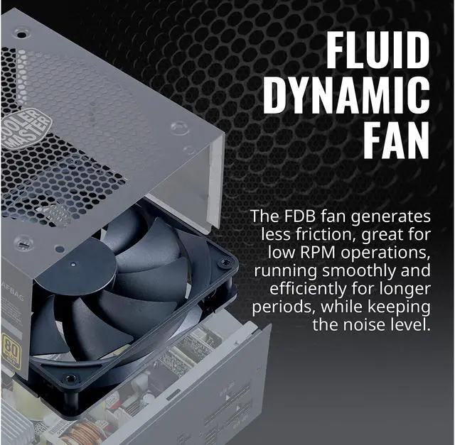 Alt view image 16 of 16 - Cooler Master V850 Gold V2 Full Modular, 850W, 80+ Gold Efficiency, Semi-fanless Operation, 16AWG PCIe high-efficiency cables, 10 Year Warranty