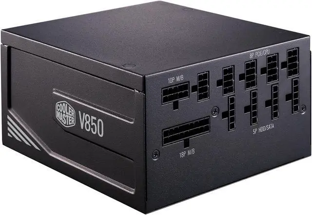 Alt view image 7 of 16 - Cooler Master V850 Gold V2 Full Modular, 850W, 80+ Gold Efficiency, Semi-fanless Operation, 16AWG PCIe high-efficiency cables, 10 Year Warranty