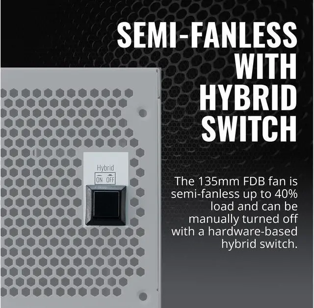 Alt view image 13 of 16 - Cooler Master V750 Gold V2 White Edition Full Modular, 750W, 80+ Gold Efficiency, Semi-fanless Operation, 16AWG PCIe High-efficiency Cables, 10 Year Warranty